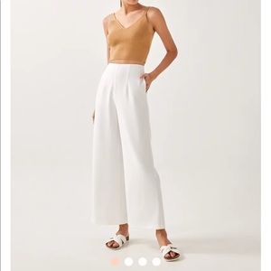 NWOT Vivica Classic Wide Leg Summer Ankle Pant - White